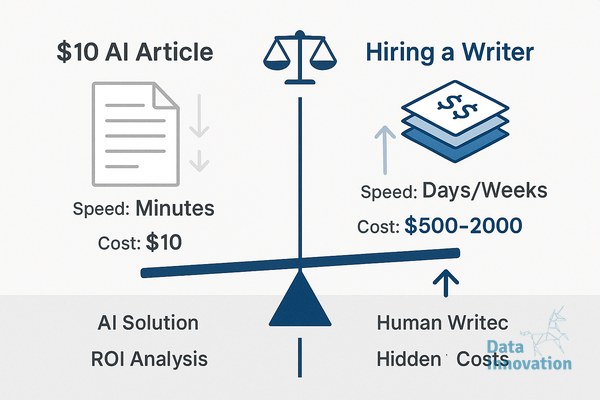 $10 AI Article vs Hiring a Writer: The Real Cost Comparison for SMEs